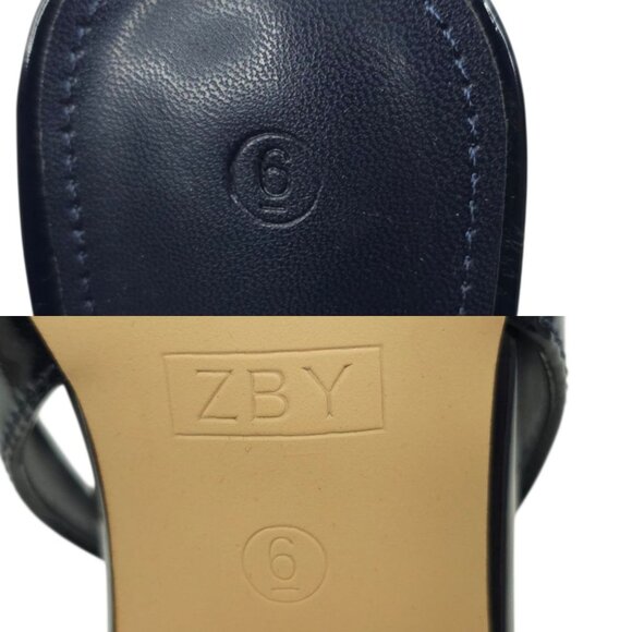 ZBY Coutgo Pointed Toe Slingback Kitten Heel Pumps Women 6 Slip On Ankle Buckle - Picture 8 of 16